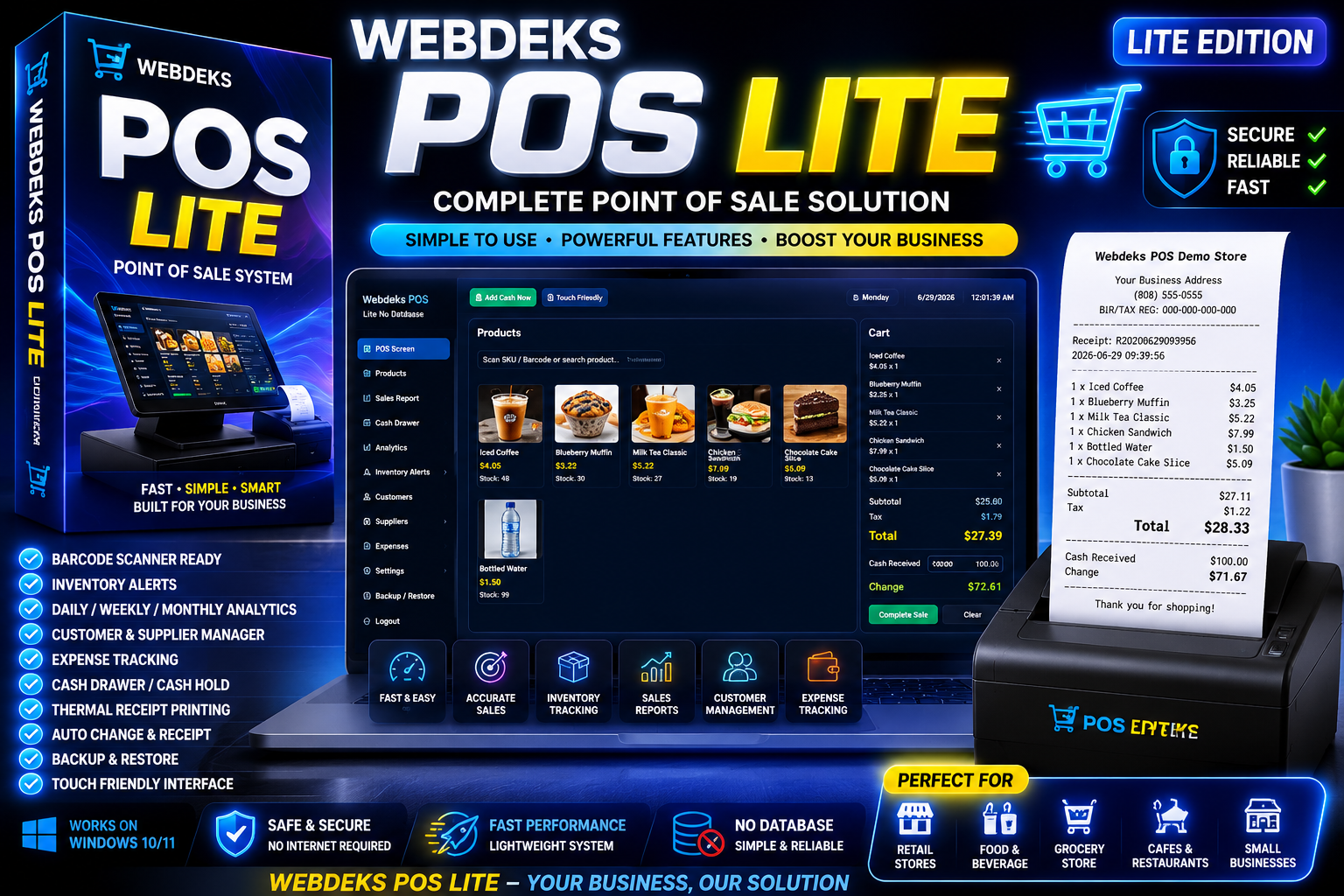 Webdeks POS Lite PHP (No Database)